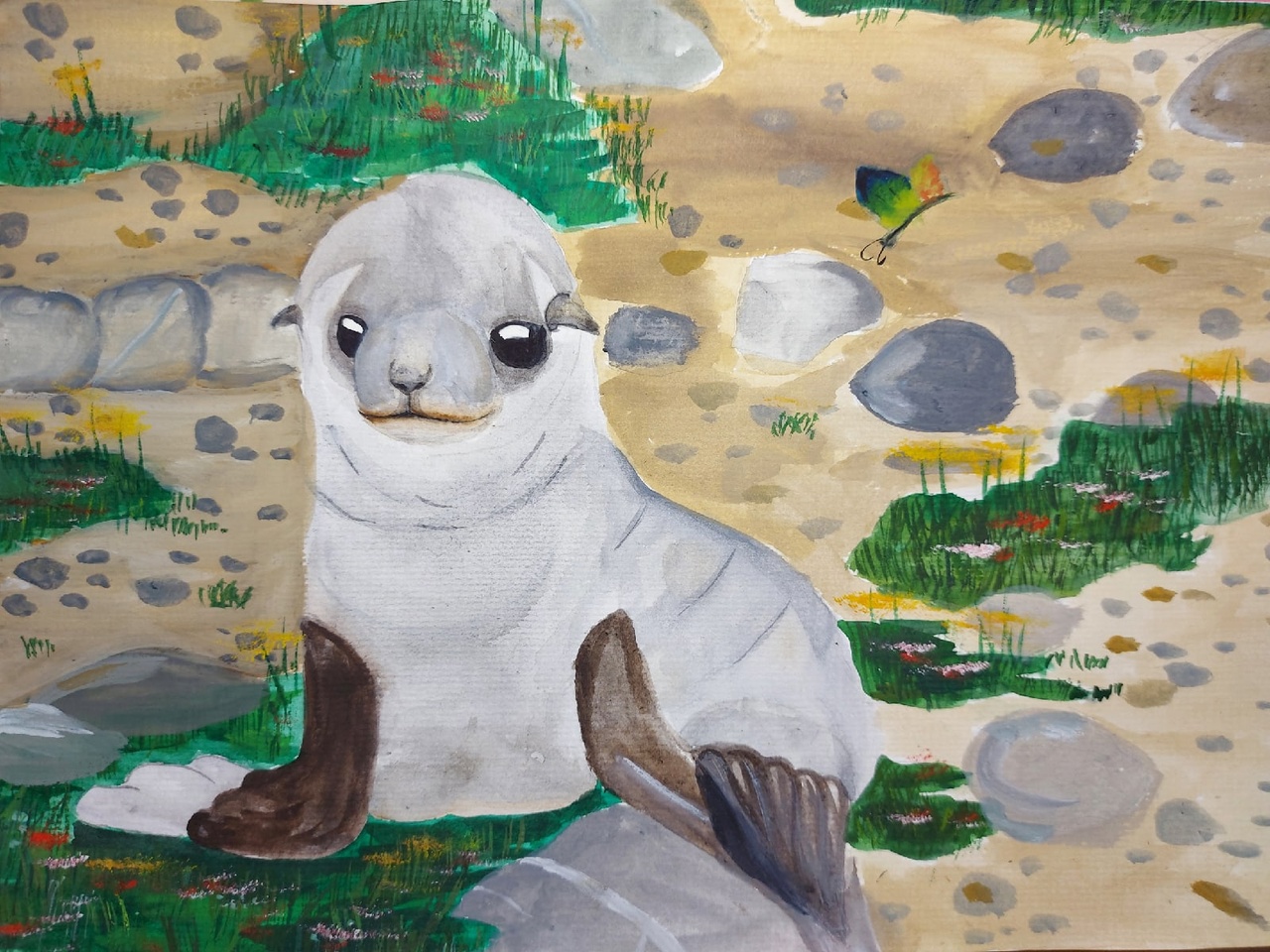 Тюлень детский рисунок